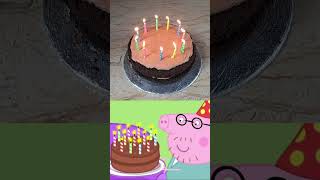 Chocolate birthday cake from peppa Pig trending viral viralshort viralshorts viralvideo [upl. by Noryt]