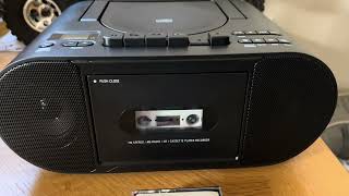 Trying Out The Groove Onn Bluetooth Portable CDCassette Boombox Replay Old Cassettes amp CDs [upl. by Kalb]