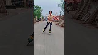 Cute girls op reaction 😃 brotherskating skating girlreaction skater road india murshidabad [upl. by Namyh636]