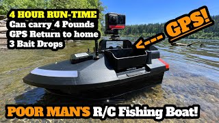 Poor Mans RC Fishing boat with GPS and 4 Hour Runtime [upl. by Eriuqs]