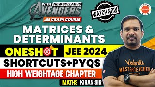 Matrices amp Determinants  One Shot  Class 11 amp 12  JEE 2024  JEE 2025  Kiran Sir  JEE Maths [upl. by Batchelor]