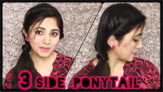 3 Side Ponytail Hairstyles  Ponytail For Long Hair [upl. by Anuaf125]