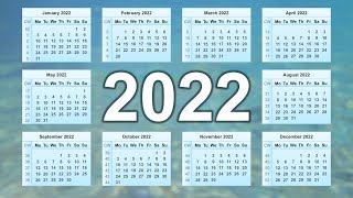 Calendar 2022 [upl. by Enaols]