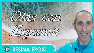 🌊 OLAS CON RESINA EPOXI con células o celdas efecto ESPUMA DE MAR 🏖️ con RESINA EPOXI O EPÓXICA [upl. by Jemima]