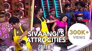 CWC 2 Funny moments part2 Ashaangi Sivaangi Pugazh Bala Manimegalai BabaBhaskar Ashwin [upl. by Sualkcin]