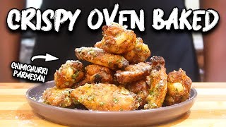 Oven Baked Chicken Wings  Extra Crispy Roasted Wings Recipe [upl. by Alurta746]