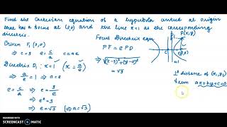 Equation of a hyperbola by focus directrix equationusing e [upl. by Vallie840]