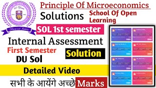 SOL 1st Semester Principle Of Microeconomics solved Assessment 2023 l Sol1stsemester SolIA2023 [upl. by Grous837]