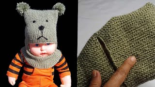 445 Monkey Cap for Babies  Easy Knitting 💖 बच्चों की टोपी बनाये आसानी से [upl. by Allare]