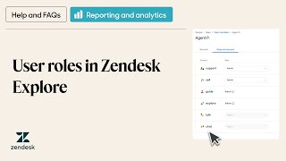 User roles in Zendesk Explore [upl. by Yrral]