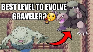 Best level to Evolve Graveler to Golem in Pokemon fireredleafgreenrubysapphireemerald [upl. by Eunice]