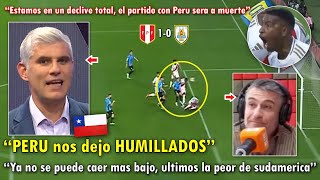 DEVASTADOS PERIODISTAS CHILENOS REACCIONARON ASI A LA VICTORIA de PERU VS URUGUAY 10 HOY [upl. by Beebe972]