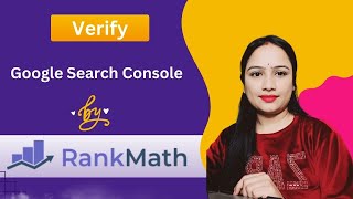 Verify Search Console By Rank Math in 2 Min Very Easy Method [upl. by Ahsema]