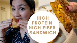 High Protein High Fiber Weight Loss Special Sandwich Recipe  Shiksha Raghuvanshi [upl. by Ativ788]