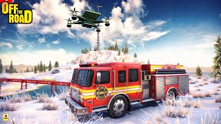 FIRE BRIGADE Truck Driving on the SNOWFIELDS Map  OTR Offroad Car Driving Game 2024  SuJan Gaming [upl. by Franky395]