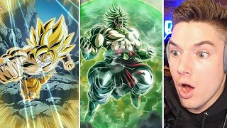 NEW LR Transforming LSSJ Broly amp Goku Reveal Reaction on Dokkan Battle Worldwide Celebration [upl. by Uohk]