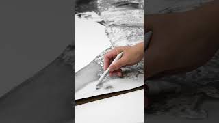 Graphite Pencil Drawing in 4K hyperrealism portrait drawing hyperrealism shorts [upl. by Tami]