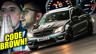 CLOSE CALL amp BANNED Modified Mercedes C63 AMG  Nürburgring [upl. by Colinson]