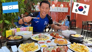 Así es la comida coreana en Honduras  Celena Restaurante 🇰🇷🇭🇳 [upl. by Knox]