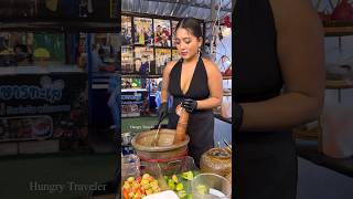 Famous Papaya Salad in Pattaya  Thai Street Food [upl. by Willi]