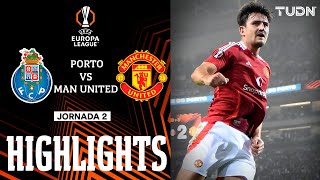 HIGHLIGHTS  Porto vs Man United  UEFA Europa League 202425  TUDN [upl. by Annawd]