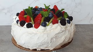 PAVLOVA \ TORT PAVLOVA CU FRUCTE  Maria Popescu [upl. by Ibmab]