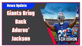 The Gridiron New York Giants Bring Back Adoree Jackson Giants work out 15 players 100th Season Logo [upl. by Acina]