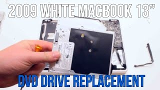 2009 White Macbook A1342 DVD Super Drive Replacement [upl. by Fowle258]