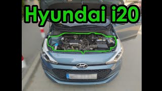 Co pod maską  poziom płynów  elementy pod pokrywą silnika  Obsługa Hyundai i20 20152020 [upl. by Lenwood765]