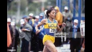 Florence Griffith 2239 PB vs Merlene Ottey in the 200 m NCAA Championships Provo UT 1982 [upl. by Abih]