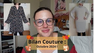 Bilan couture  Octobre 2024  🧵🍂🍁 [upl. by Oetsira]