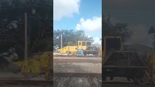 Bnsf track levelers at Galveston sub railfan [upl. by Marx]