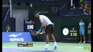 Del Potros Lethal Forehand against Nadal Shanghai 2013 [upl. by Tobe]