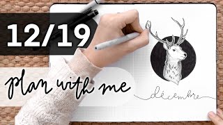 DÉCEMBRE 2019 🦌 dans mon bullet journal plan with me [upl. by Ellienad]