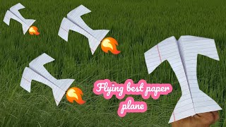 How to make notebook paper origami rocket plane making very easy paperplane [upl. by Krall]