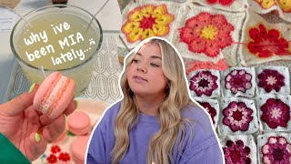 a very raw vlog lots of crocheting mental health chats making macarons amp more [upl. by Lohman]