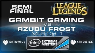 Azubu Frost vs Gambit Gaming  Match 1  SemiFinal  IEM Katowice League of Legends Full HD [upl. by Felise528]