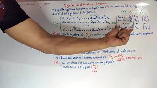 Systèmes linéaires  introduction  la methode de Cramer  partie 1 [upl. by Amsirp]