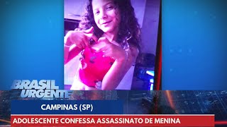 Adolescente confessa assassinato de menina de 10 anos irmã do amigo  Brasil Urgente [upl. by Harihs]