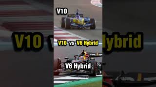 V6 vs V10 Hybrid  F1 shorts formula1 f1 [upl. by Naujled]