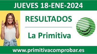 Resultado del sorteo La Primitiva del jueves 18 de enero de 2024 [upl. by Blatt91]