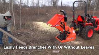 WoodMaxx TM86H 8quotx 6quot PTO wood chipper action video [upl. by Zohara]