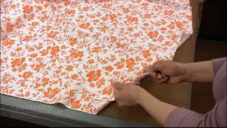 Dress Sewing with Pleated Skirt  Squaring the Fabric Free Sample [upl. by Lynad833]