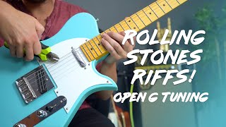 Top 5 Rolling Stones songs in Open G  beginner to intermediate [upl. by Sissy]