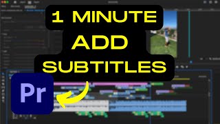 How to Add Subtitles in Premiere Pro tutorial [upl. by Killarney254]