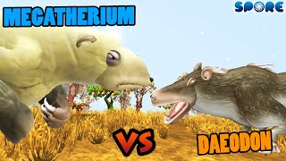 Megatherium vs Daeodon  Prehistoric Beast Battle S2E13  SPORE [upl. by Hamel]