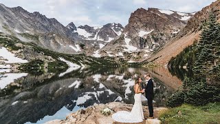 Sunrise Alpine Lake Elopement  Colorado Elopement Videographer [upl. by Zolnay873]