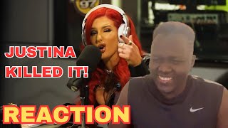 JUSTINA VALENTINE FUNK FLEX FREESTYLE REACTION [upl. by Ocram]