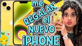 ME REGALAN EL NUEVO IPHONE 14 AMARILLO 🍋 EL MEJOR REGALO ★ EL MUNDO DE CLODETT [upl. by Nwahsear]