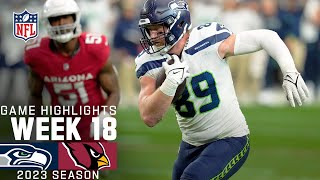 Seattle Seahawks vs Arizona Cardinals Game Highlights  NFL 2023 Week 18 [upl. by Annahgiel]